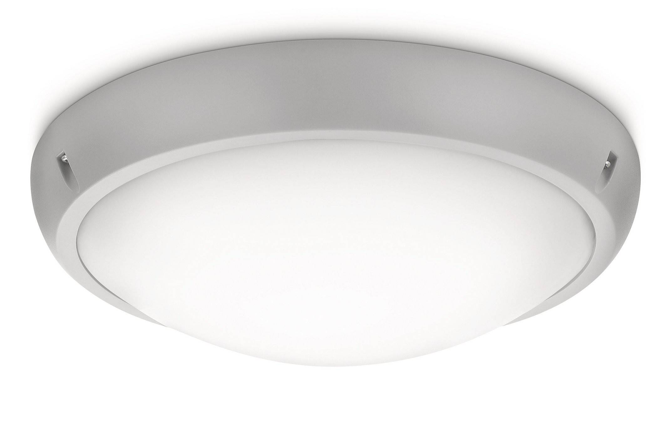 Philips Energiespar Wand-/Deckenleuchte Grau 2x max. 18W E27 H 10,3 cm Ø 32,3 cm