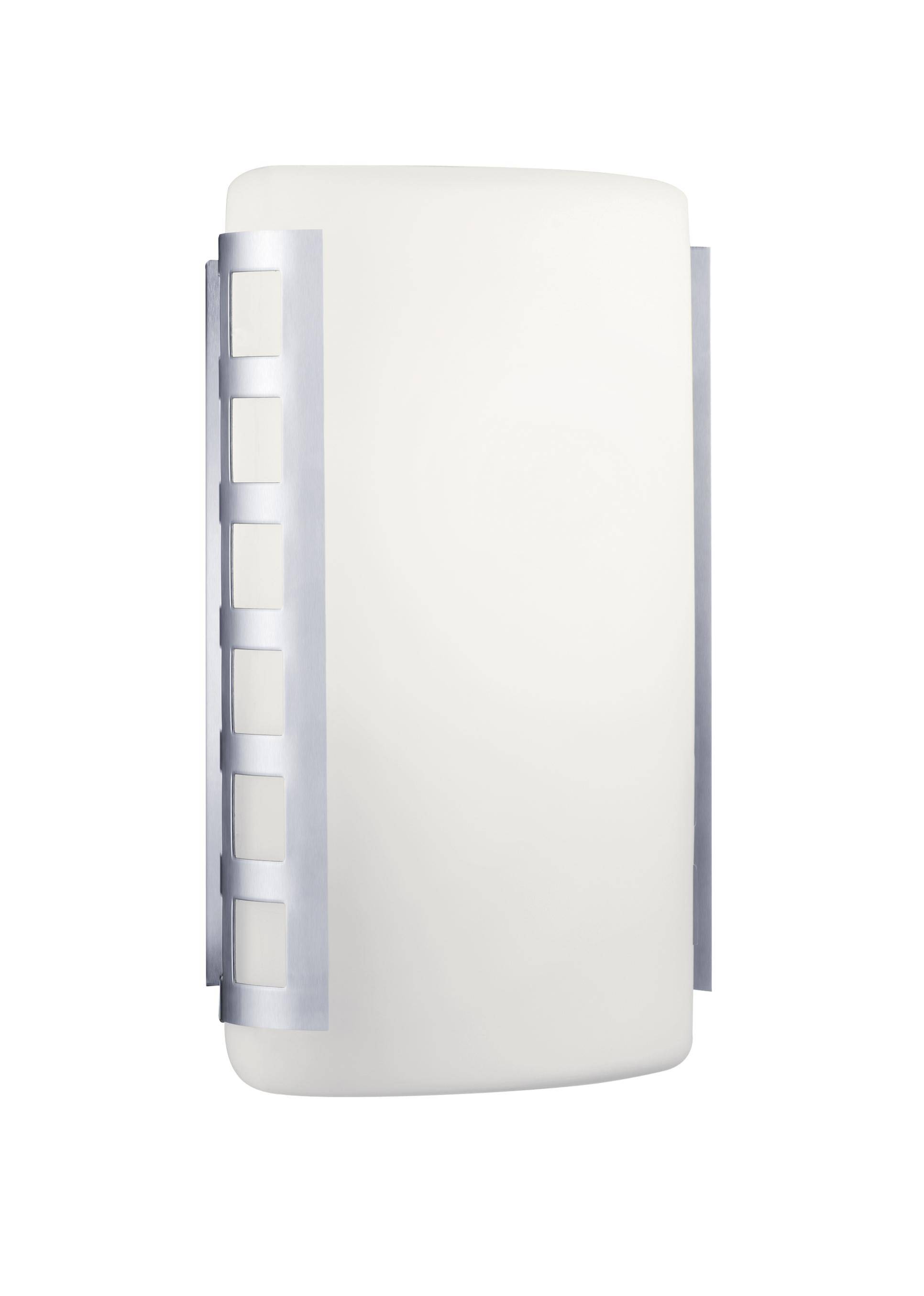 Deutsche Wandaußenleuchte Edelstahl Opalglas 1 x E27 max. 75W/230V