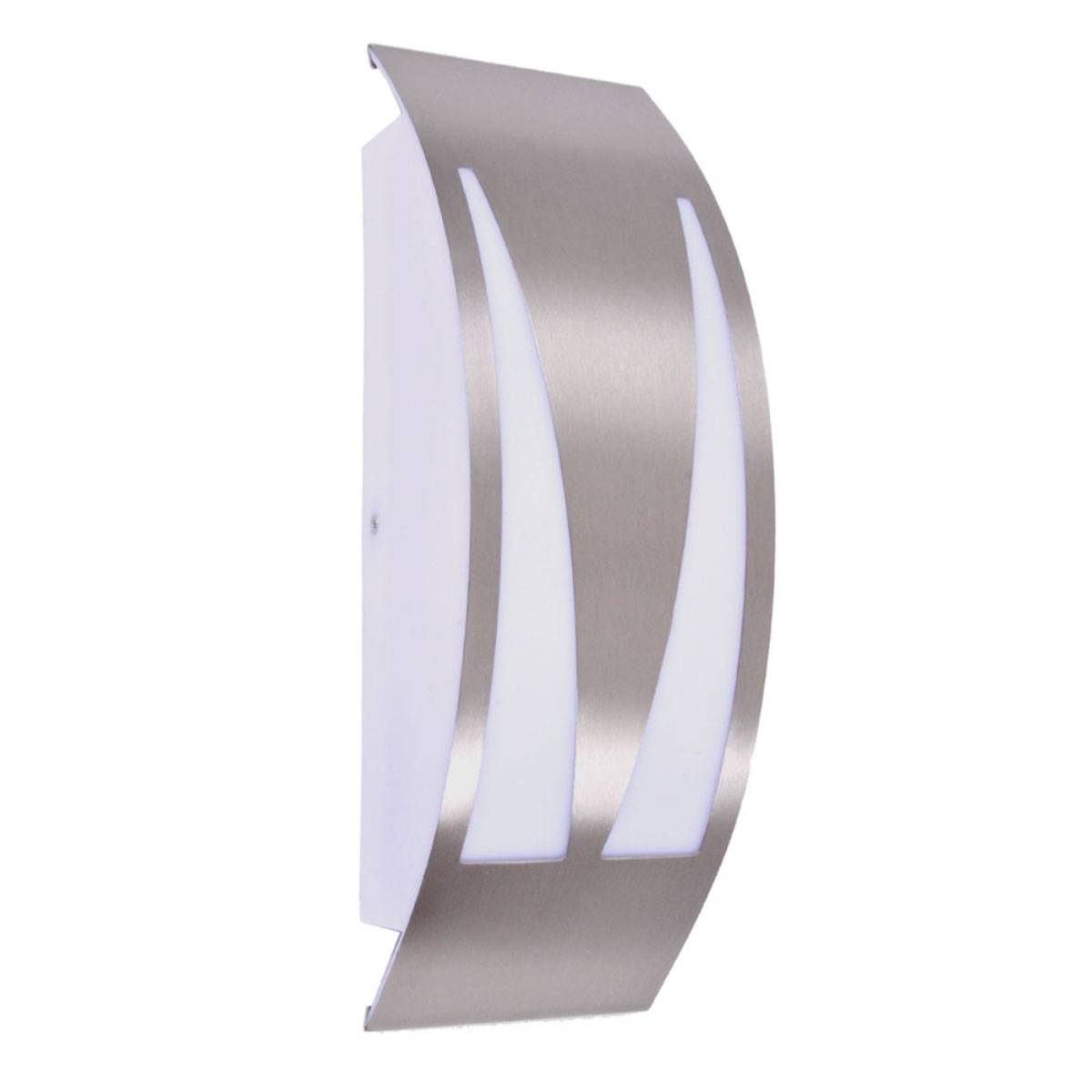 Wandaußenleuchte LED tauglich 1xE27 max. 15W/230V Edelstahl IP44 10x31,5x9cm