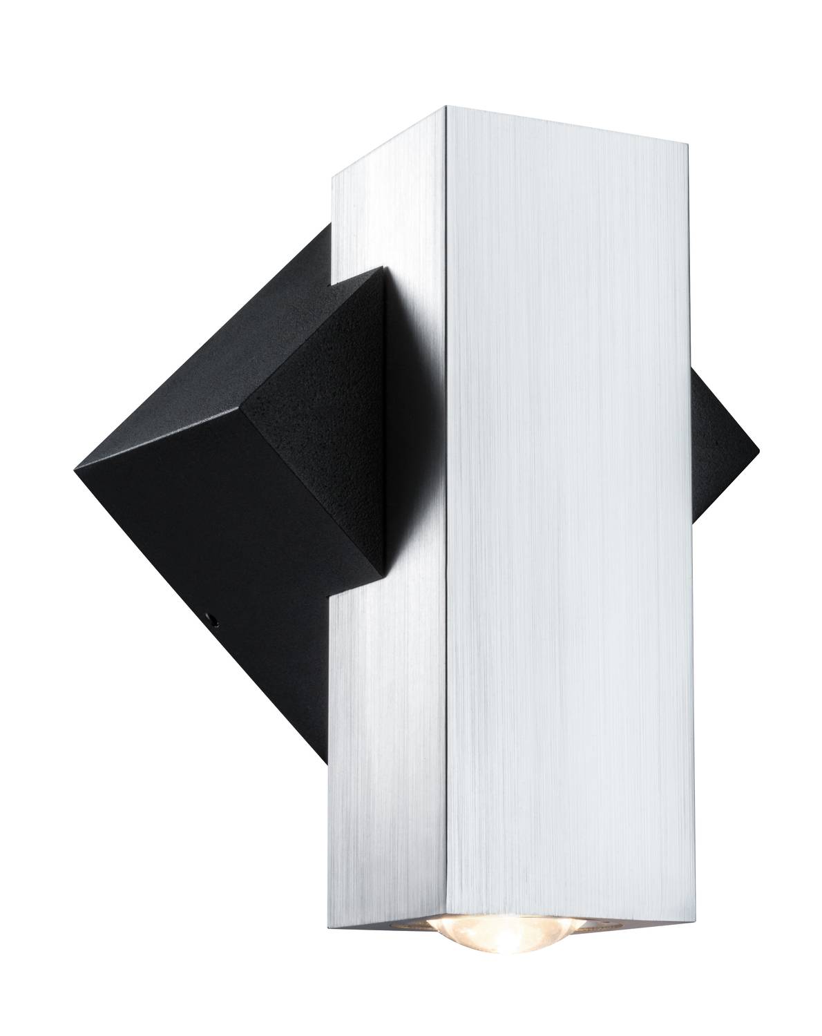 Wandleuchte Außenleuchte IP44 LED Matt Alu Schwarz 45lm Warmweiß 17x12x11,5cm