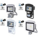 Ledino LED Strahler 10-50W Silber Schwarz Weiß 3000-6500K IR-Sensor