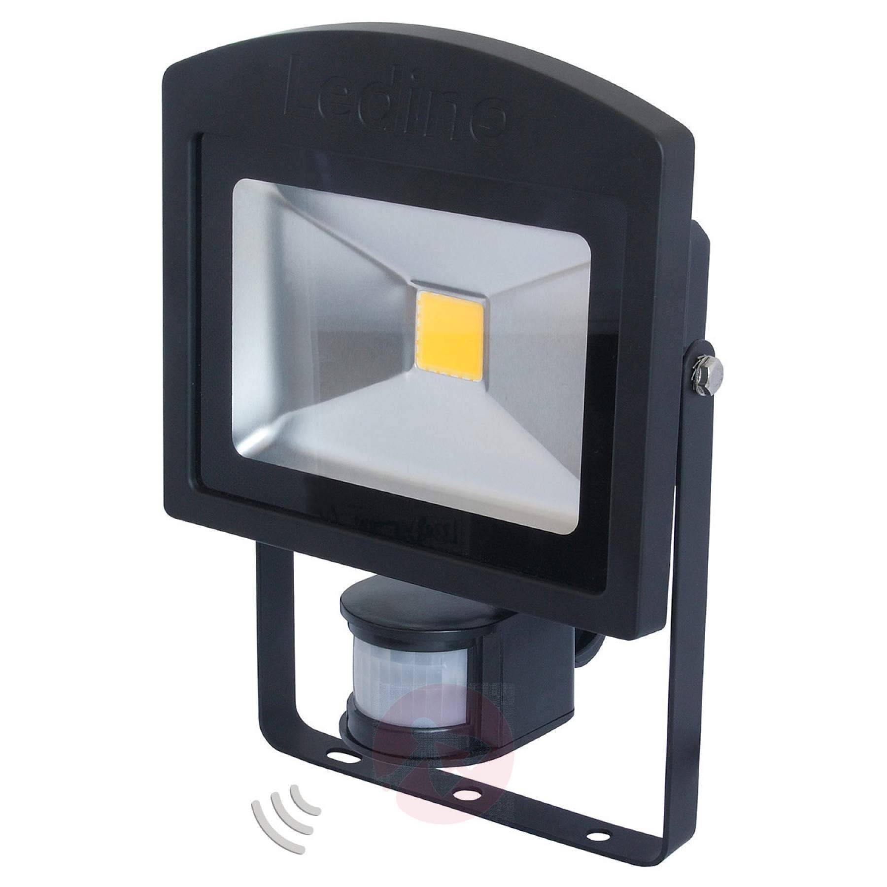 Ledino LED Strahler 10-50W Silber Schwarz Weiß 3000-6500K IR-Sensor