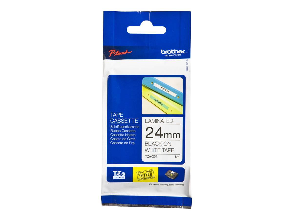 Brother TZ251 - Schwarz auf Weiß - Rolle (2,4 cm x 8 m)