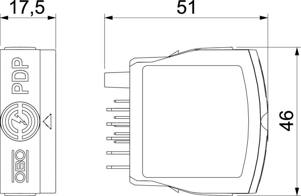 OBO Bettermann Datenleitungsschutz PDP-P-2x2-12-OS