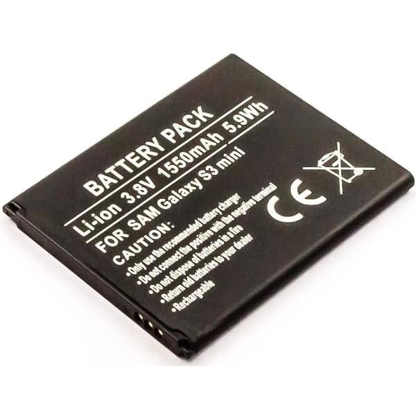 Akku für Samsung Galaxy S3 Mini Li-Ion 3,7 Volt 1450 mAh schwarz