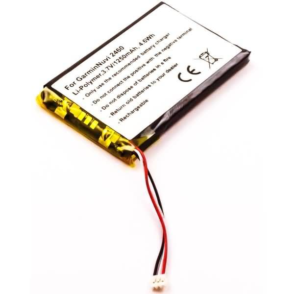 Akku für Garmin dezl 560LT Li-Pol 3,7 Volt 1250 mAh schwarz