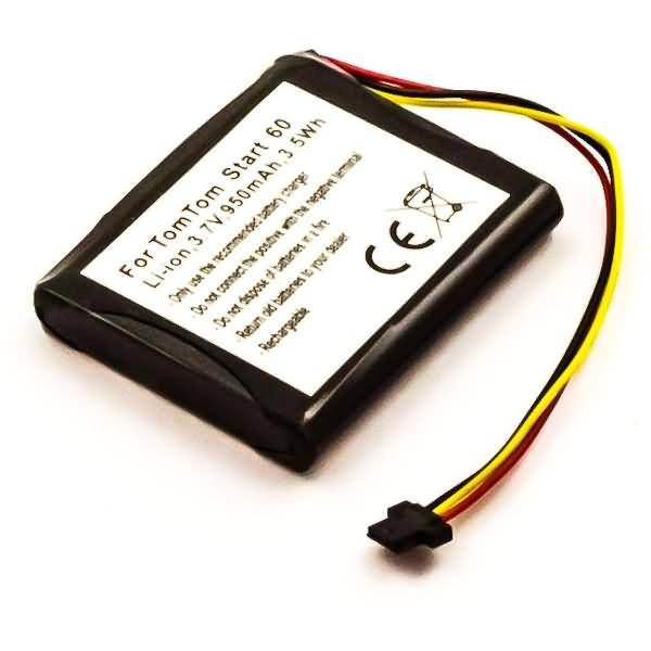 Akku für Tomtom Start 60 Li-Ion 3,7 Volt 900 mAh schwarz