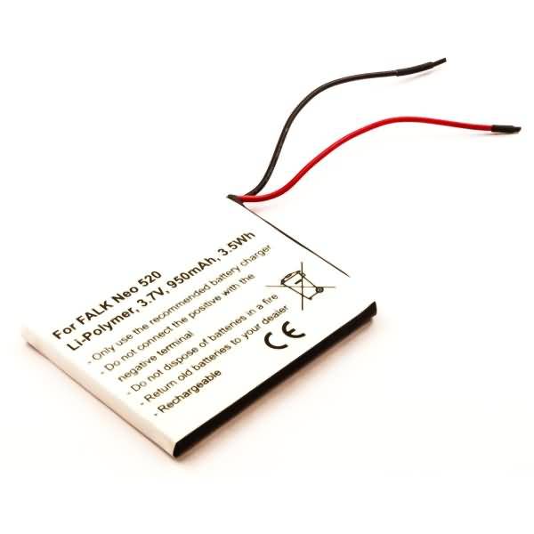 Akku für Falk Neo 520 Li-Pol 3,7 Volt 950 mAh schwarz