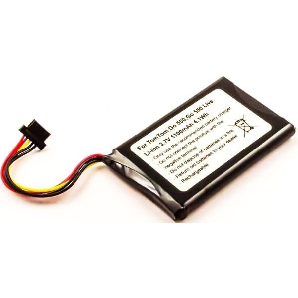 Akku für Tomtom Go 4CP0.002.05 Li-Ion 3,7 Volt 1100 mAh schwarz