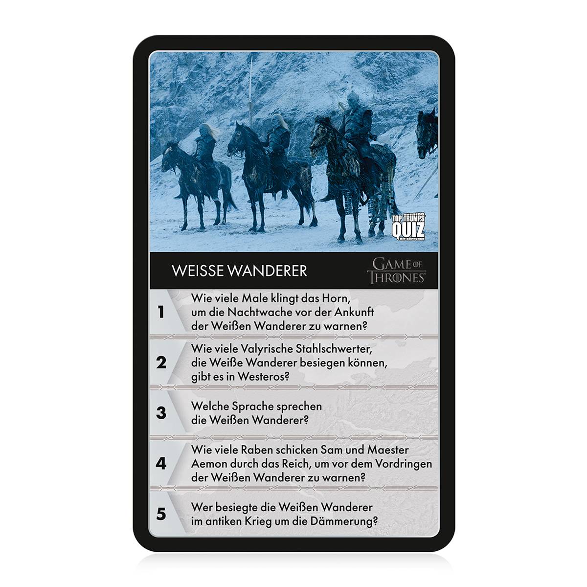 Top Trumps Quiz - Game of Thrones Quizspiel Wissensspiel