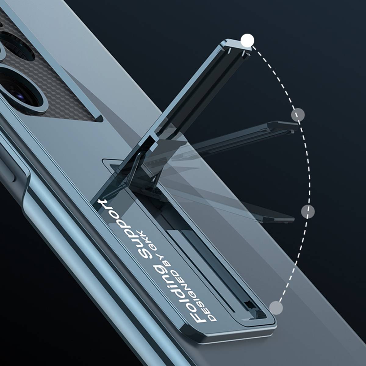 Für Samsung Galaxy S23 Ultra 5G Galvanik Hülle aufstellbar Silber Handy Tasche Hülle Cover Etui Zubehör Neu