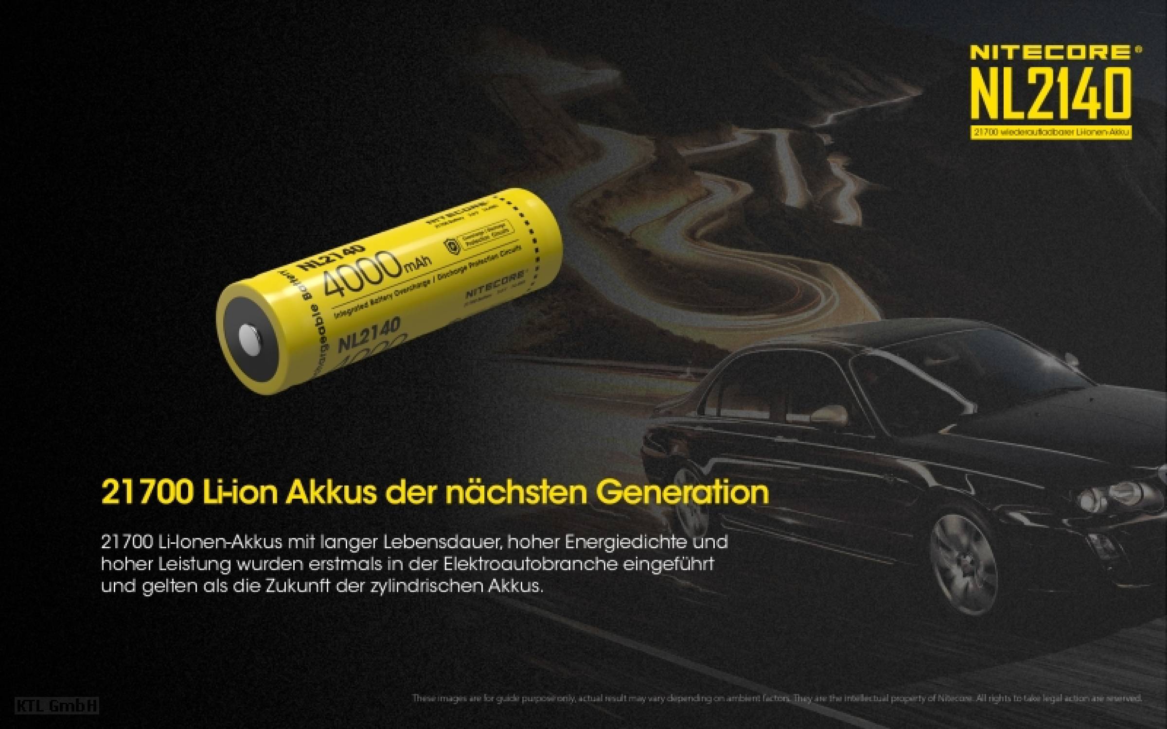 Nitecore Li-​Ion Akku 21700 - 4000mAh - NL2140