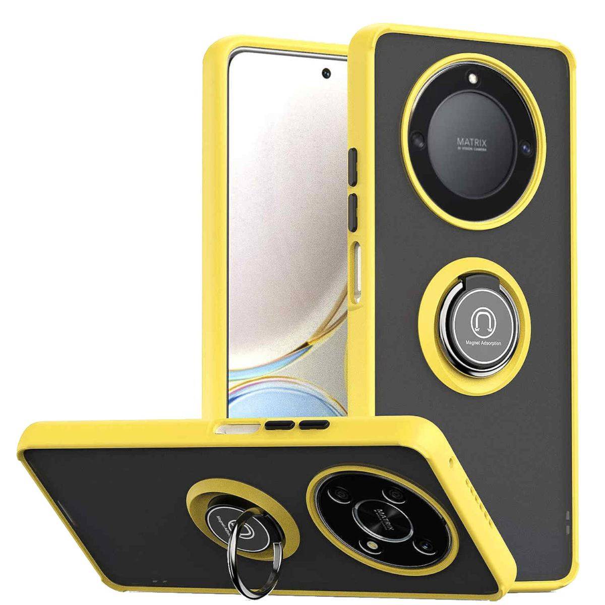 Für Honor Magic 5 Lite TPU / PC Design Ring Magnet Cover Handy Tasche