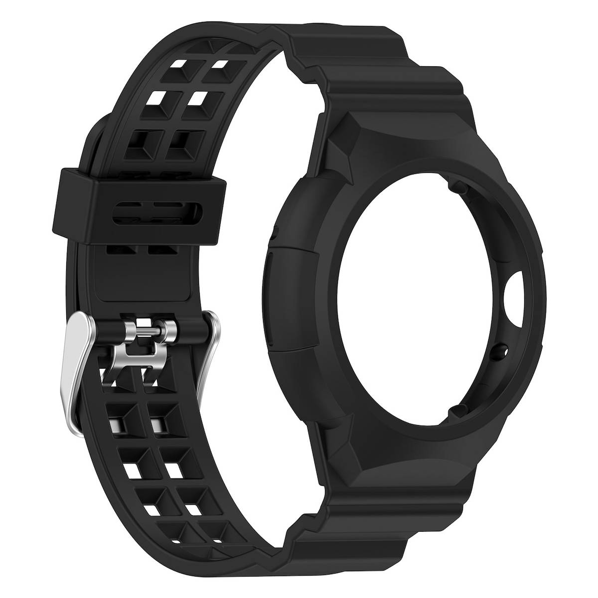 Für Google Pixel Watch 3 41mm / 2 / 1 Silikon Band mit Gehäuse Schwarz