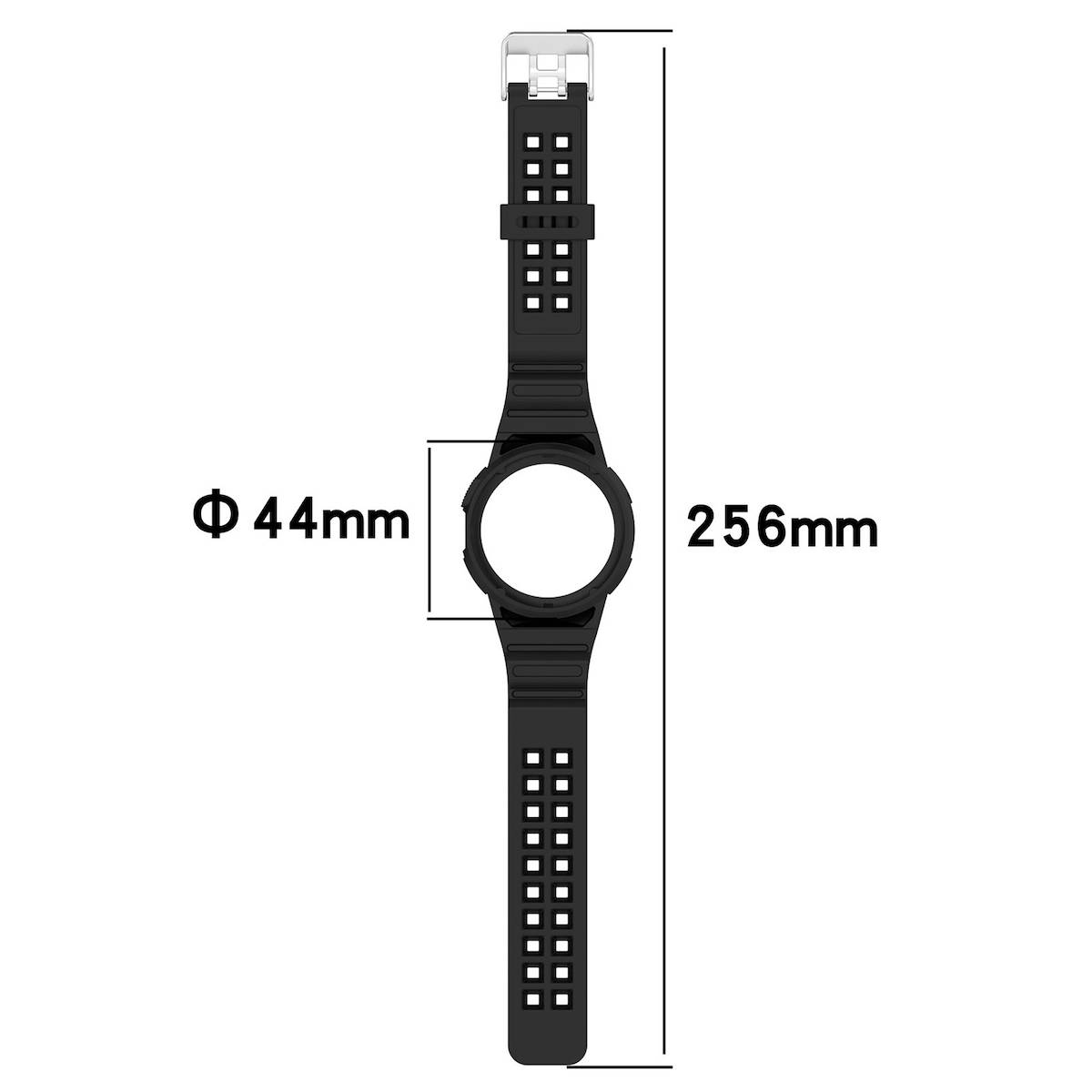 Für Google Pixel Watch 3 41mm / 2 / 1 Silikon Band mit Gehäuse Schwarz