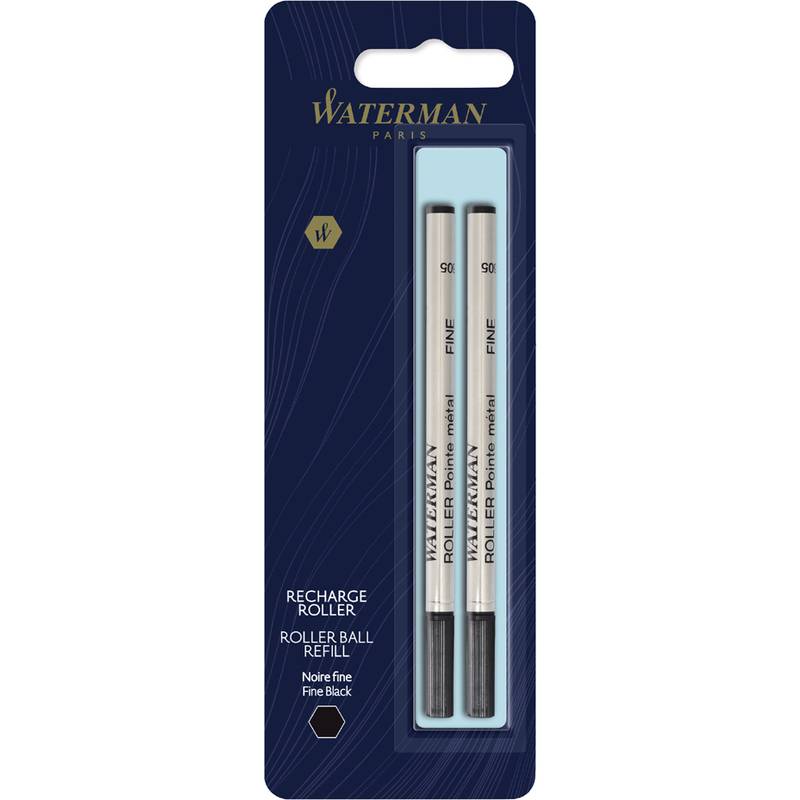 WATERMAN Tintenroller-Mine, 2er Blister, schwarz