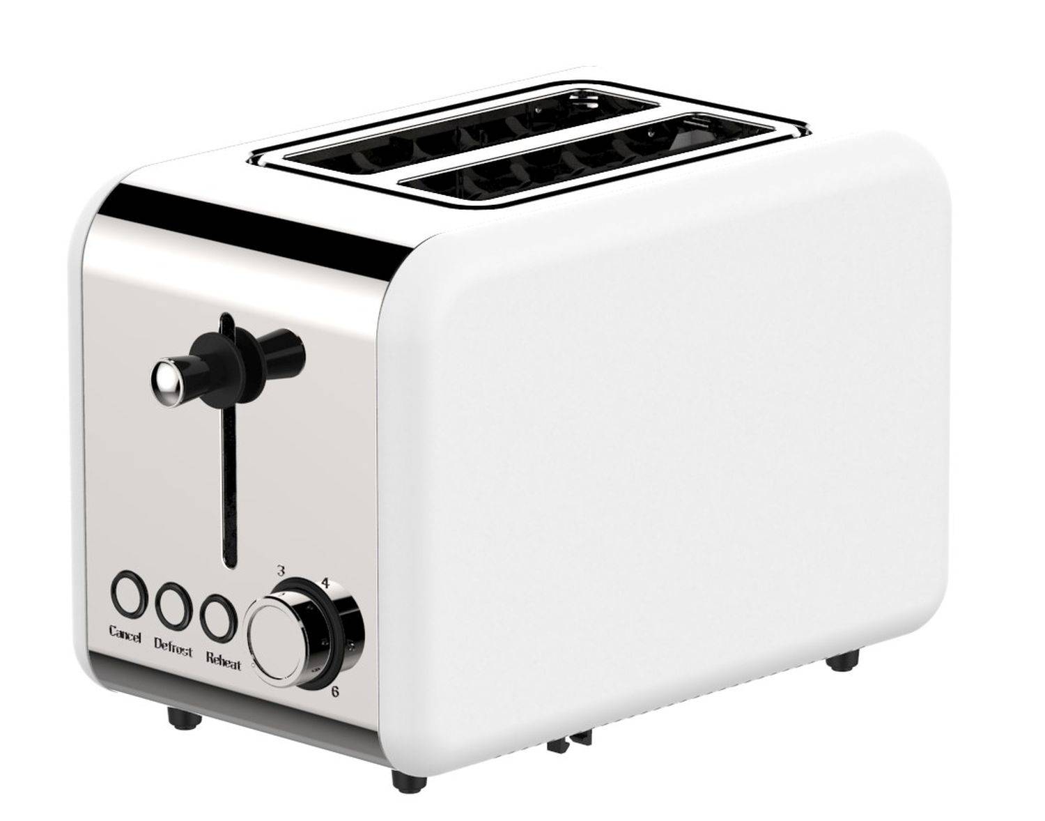 Toaster Retro 2-ScheibenToaster Toastautomat 850 Watt Weiß
