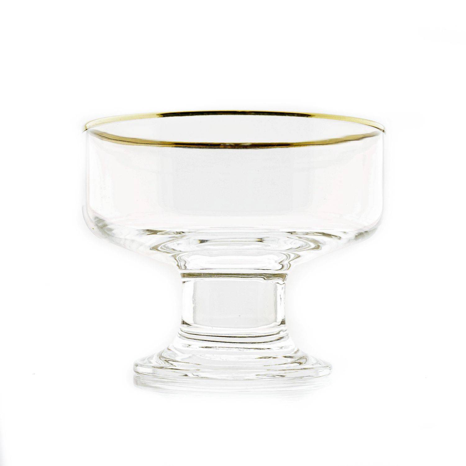 Pasabahce 41016 – 6er Set Becher aus Glas Iceville für EIS, Salat, Dessert, Beilage Transparent Gold