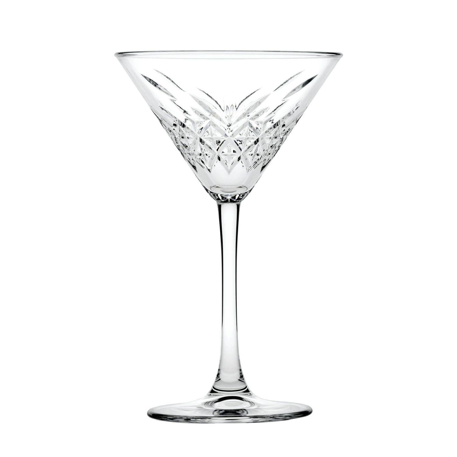 Pasabahce 440176 Timeless Martiniglas, Cocktailschale, Cocktailglas, 230ml, Glas, transparent/gold, 4 Stück