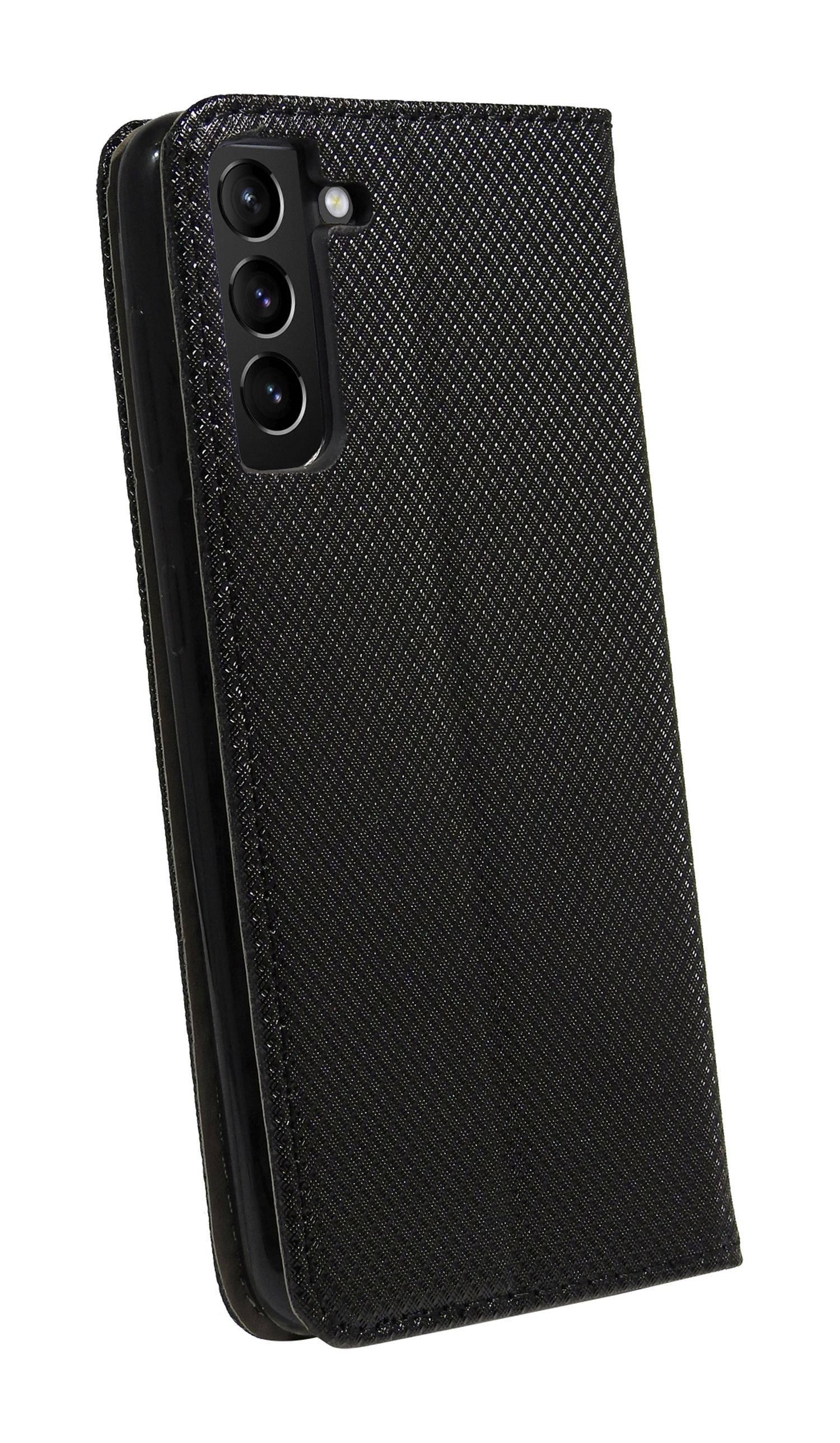 Buch Tasche "Smart" kompatibel mit SAMSUNG GALAXY A14 5G Handy Hülle Schutzhülle mit Standfunktion, Kartenfach Schwarz