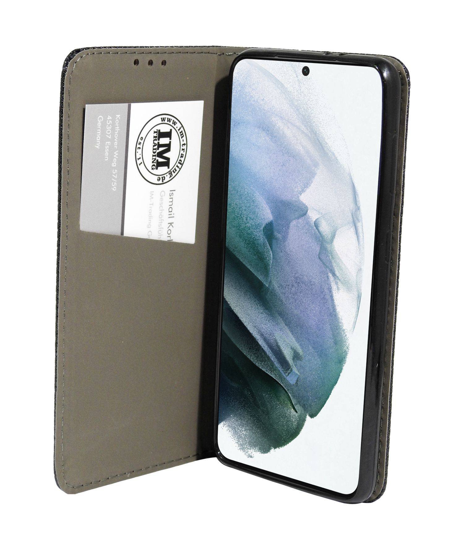 Buch Tasche "Smart" kompatibel mit SAMSUNG GALAXY A14 5G Handy Hülle Schutzhülle mit Standfunktion, Kartenfach Schwarz