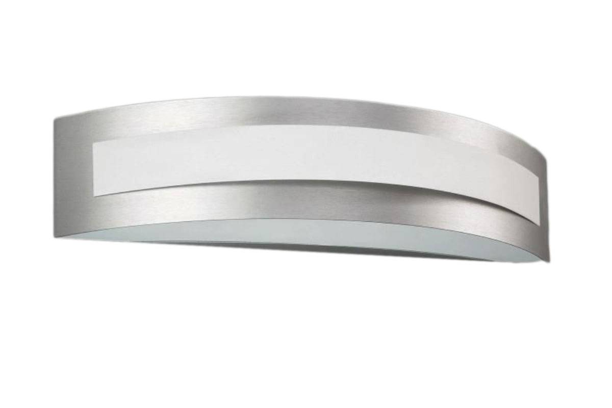 Energiespar Wandleuchte Aluminium gebürstet mit Leuchtmittel 1x E27 bis 23W 40cm