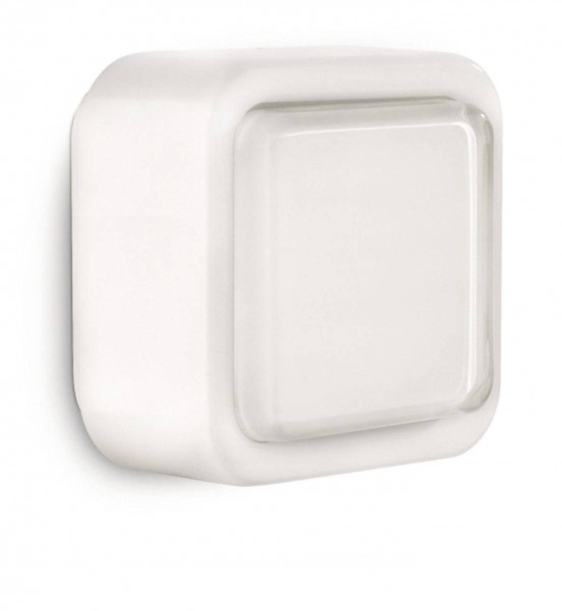 Philips Ecomoods Energiespar Wandleuchte Weiss Eckig Glas 99 x 99mm