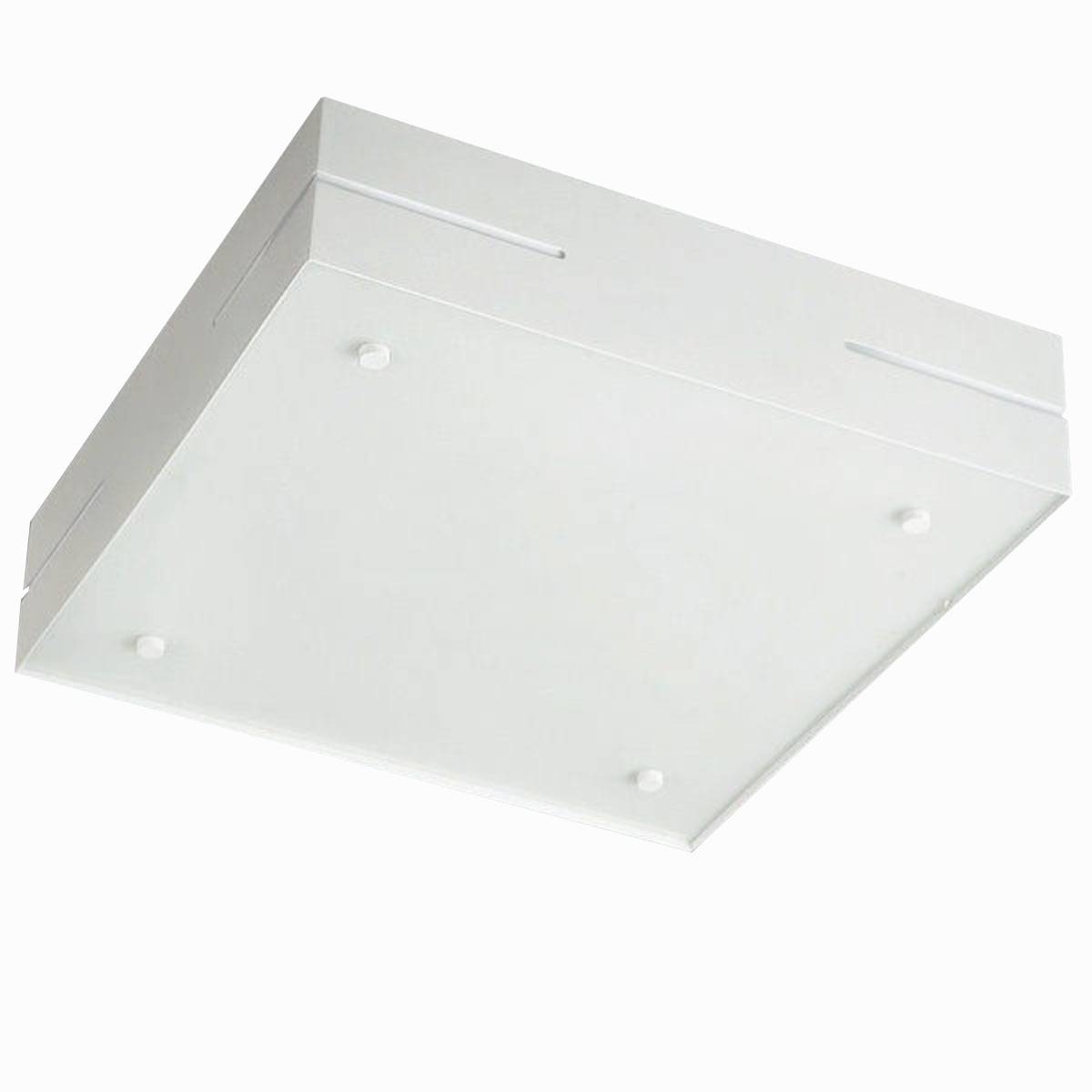 Quadratische Energiesparleuchte Deckenleuchte Weiß 2 Flammig 35x35cm