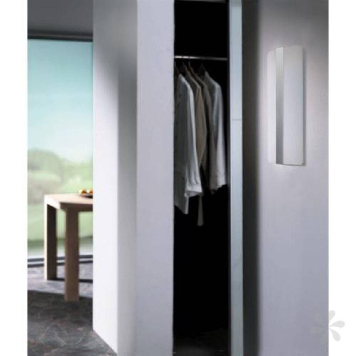 Philips Ecomoods Wandleuchte 2 Flg. Glas Aluminium gebürstet Eckig