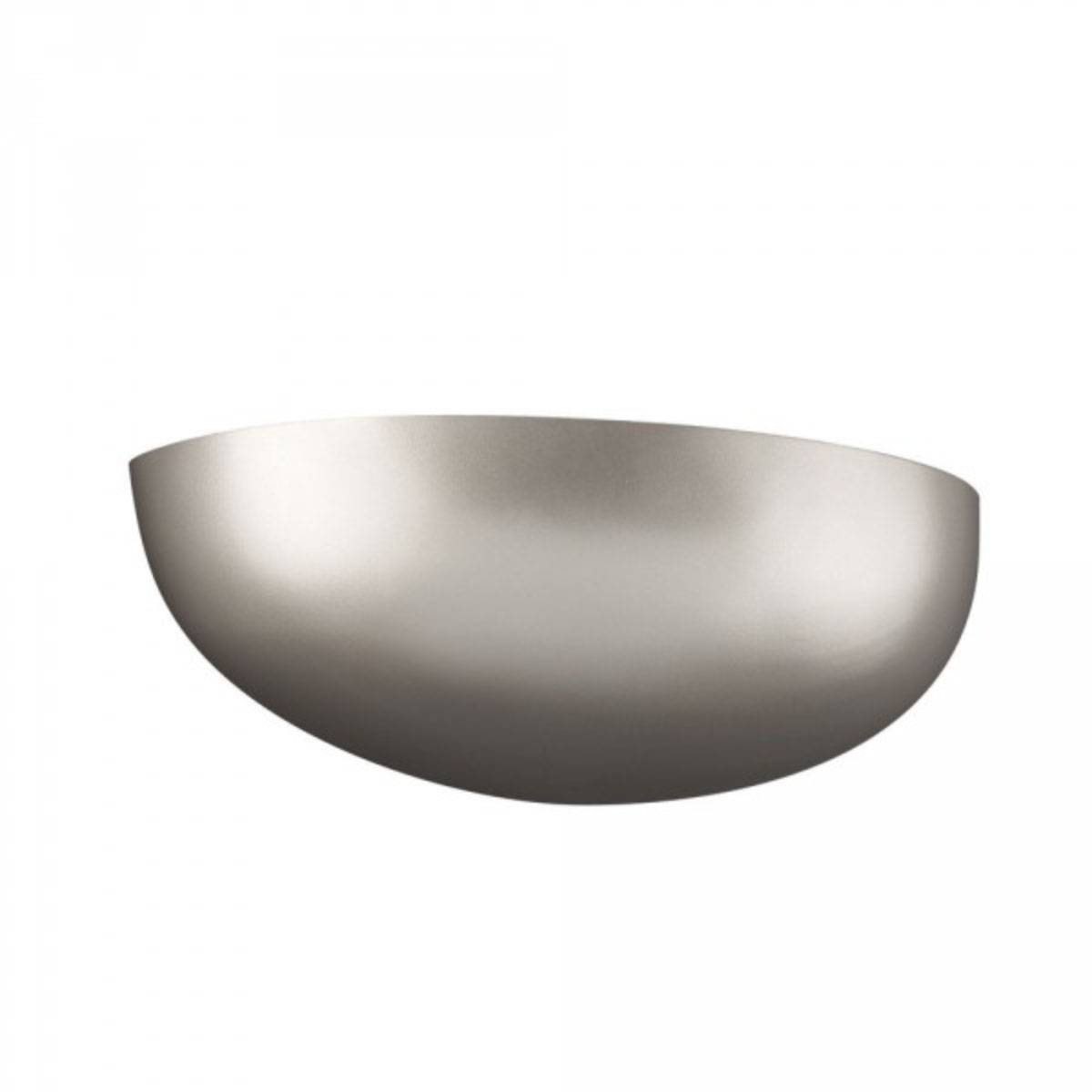 Energiespar Wandleuchte Silber matt Metall inkl. Leuchtmittel