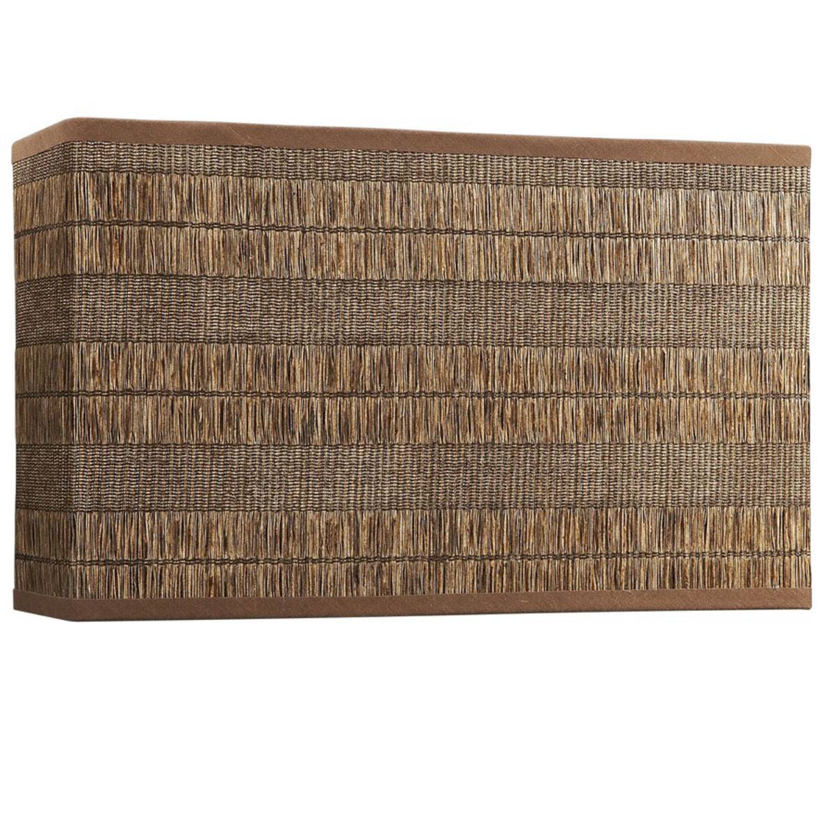 Wandleuchte Rustikal Braun Stoffschirm 32 x 19cm