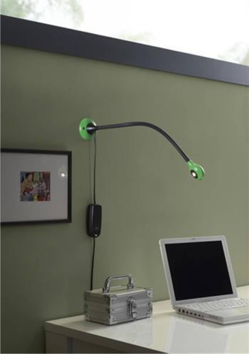 Massive LED Tischlampe Klemmleuchte Kenny 2,5W Warmweiß Spot Grün Schwarz