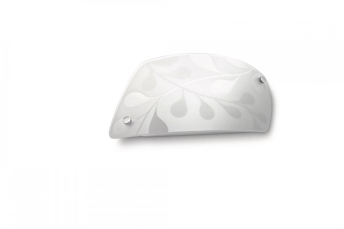 Philips Wandleuchte Dekorglas Hellgrau Weiß 34cm Opalglas