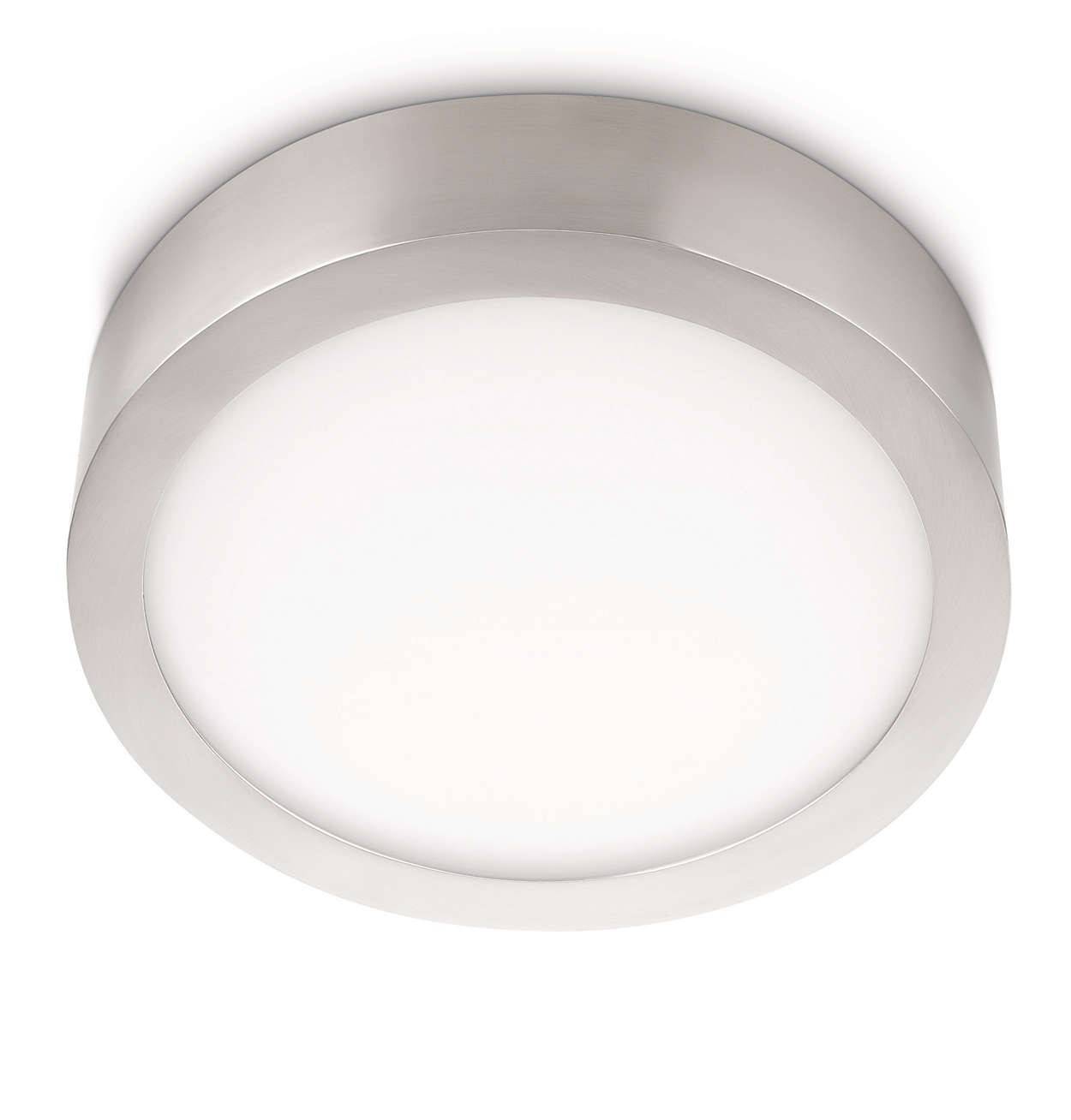 Philips myLiving Spruce LED Deckenleuchte Wandleuchte silber Metall 3W 270lm