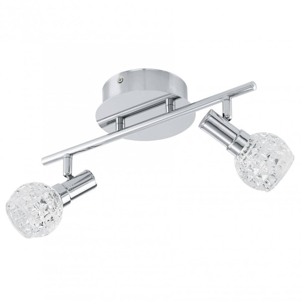 Eglo Wandleuchte Deckenleuchte LED Glas Strahler Spot 2 flg. je 5W