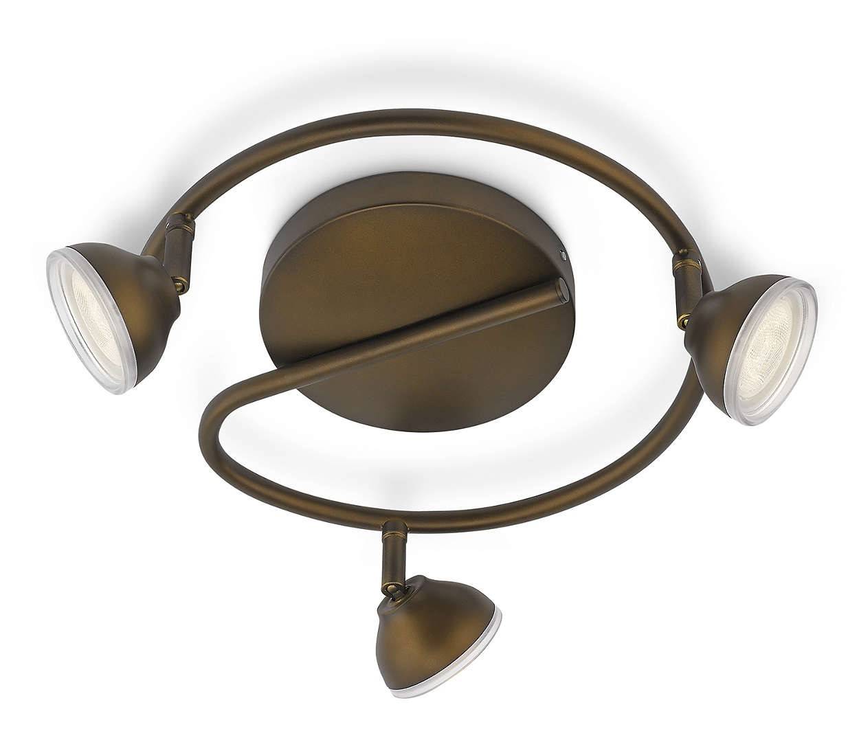 Philips LED Spot Bronze Toscane Spotspirale Deckenleuchte click!FIX 500lm