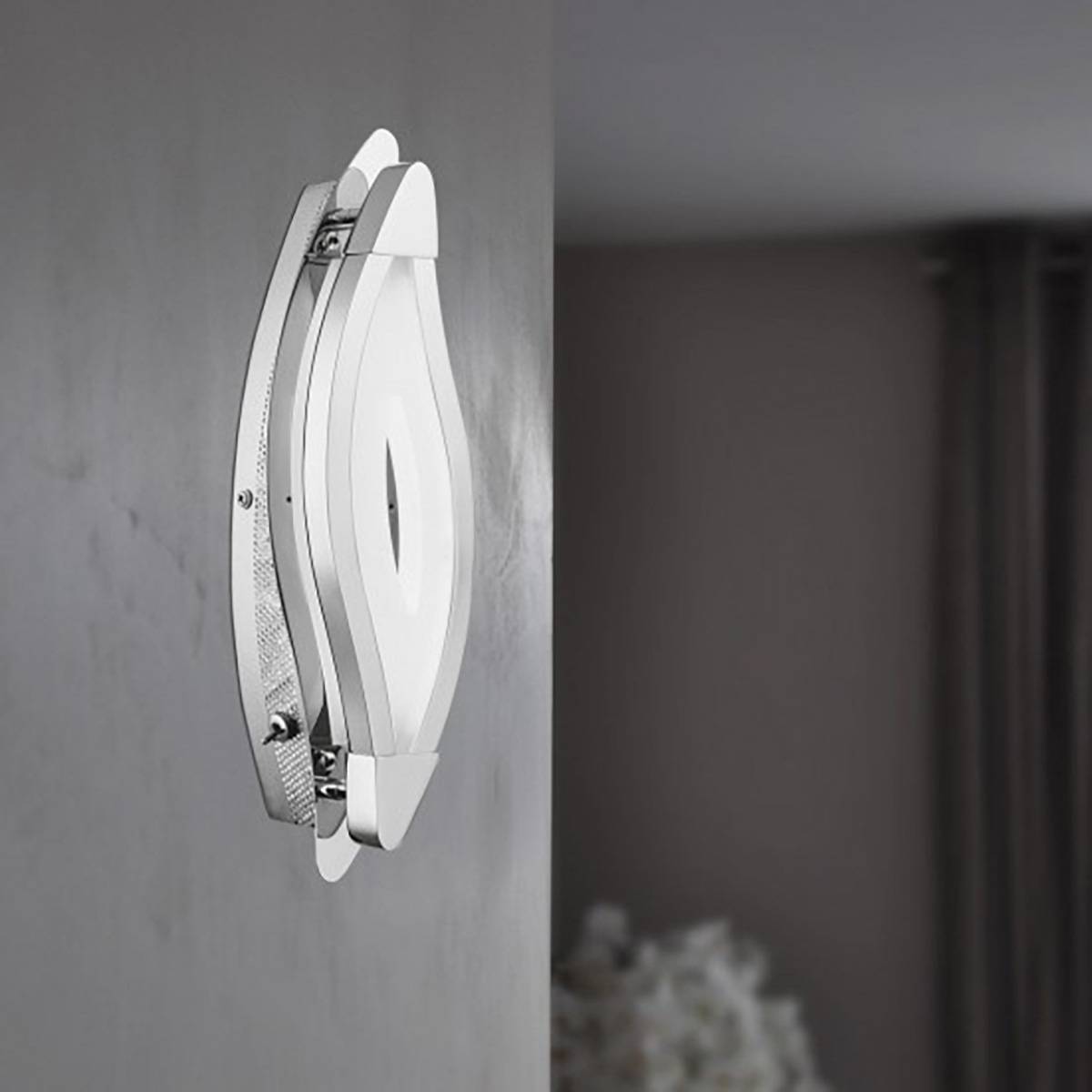 LED Wandleuchte 6,5W/230V Metall Chrom 450lm 3000K 31,5x11,5x5,5cm