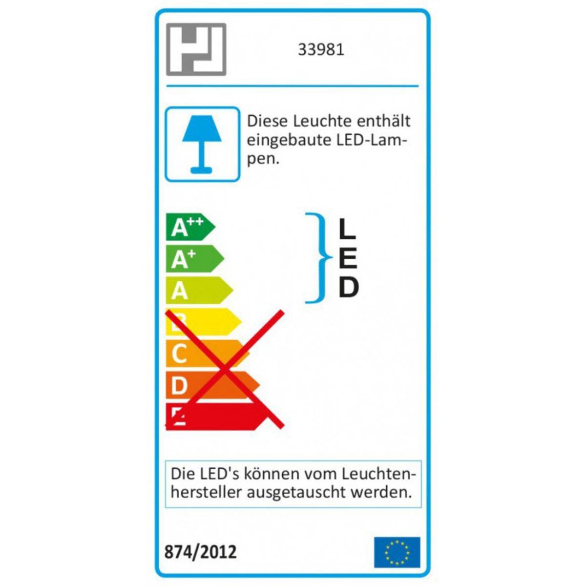 Honsel Forma Wala Wandleuchte LED 6W/230V Schalter Matt Nickel 540lm 20x13cm