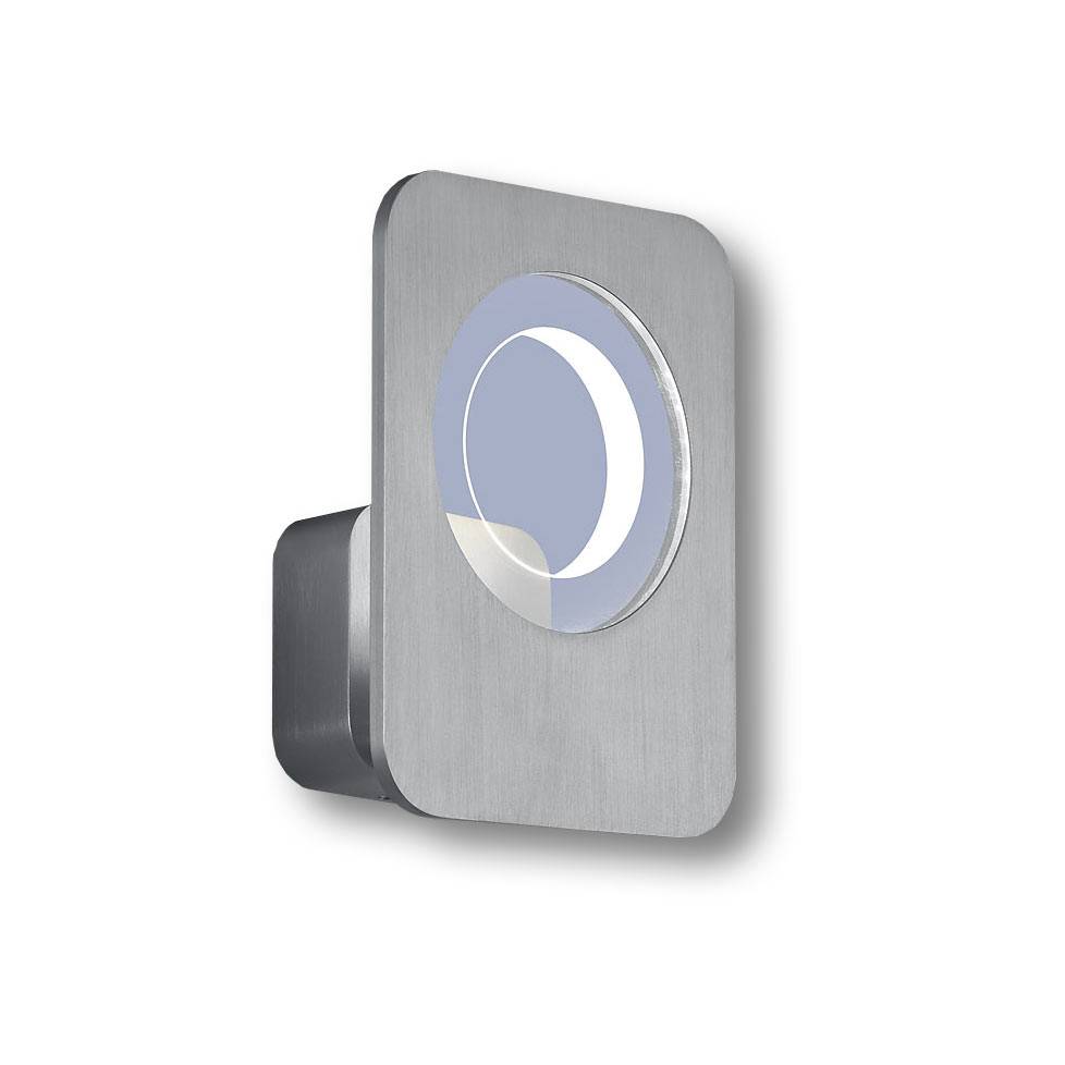 Deutsche LED Wandleuchte Aluminium 560lm 5W Schwenkbar 3000K 17x20cm