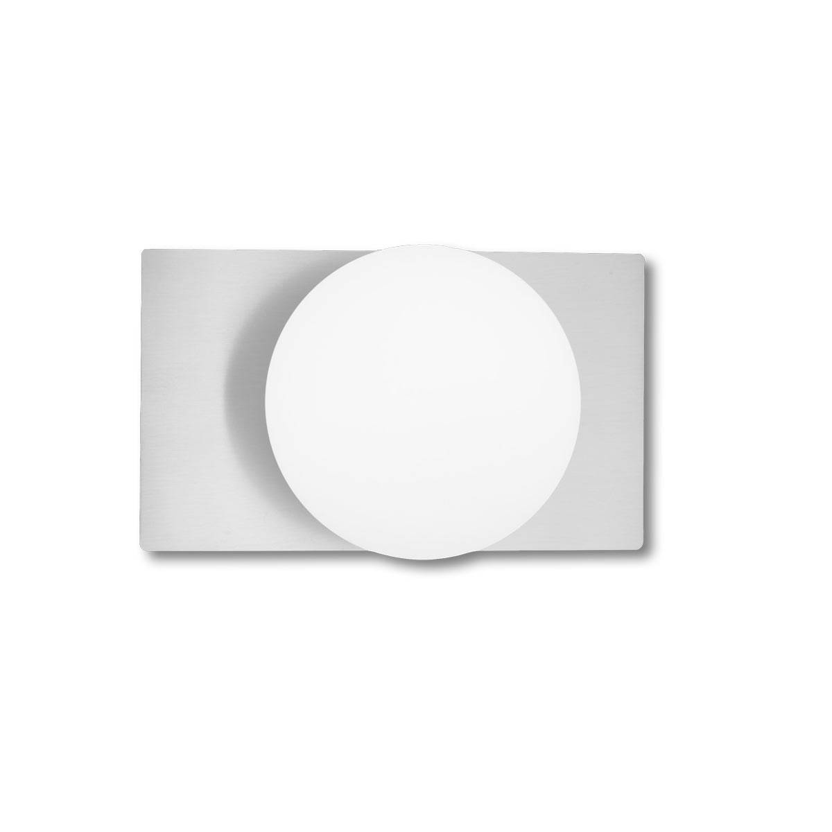 Deutsche LED Wandleuchte Nickel Chrom 900lm 9W/230V Ein-Ausschalter 22x13x18cm