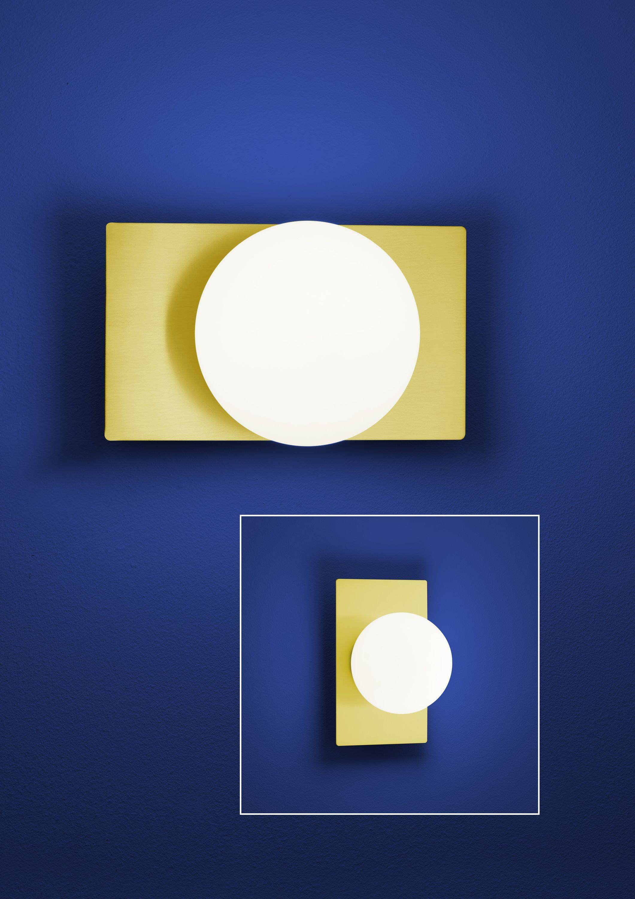 Deutsche LED Wandleuchte Messing matt/blank 900lm 9 Watt Ein-Ausschalter 22x13cm