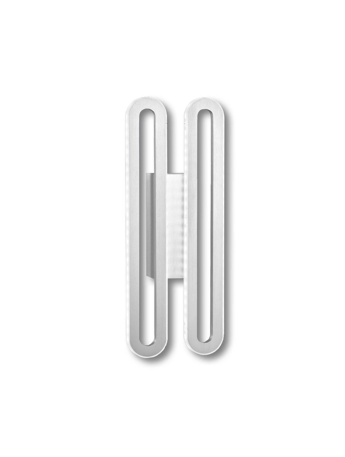 Deutsche LED Wandleuchte 24W/230V dimmbar Nickel 2400lm Warmweiß 40,5x15,5x6cm