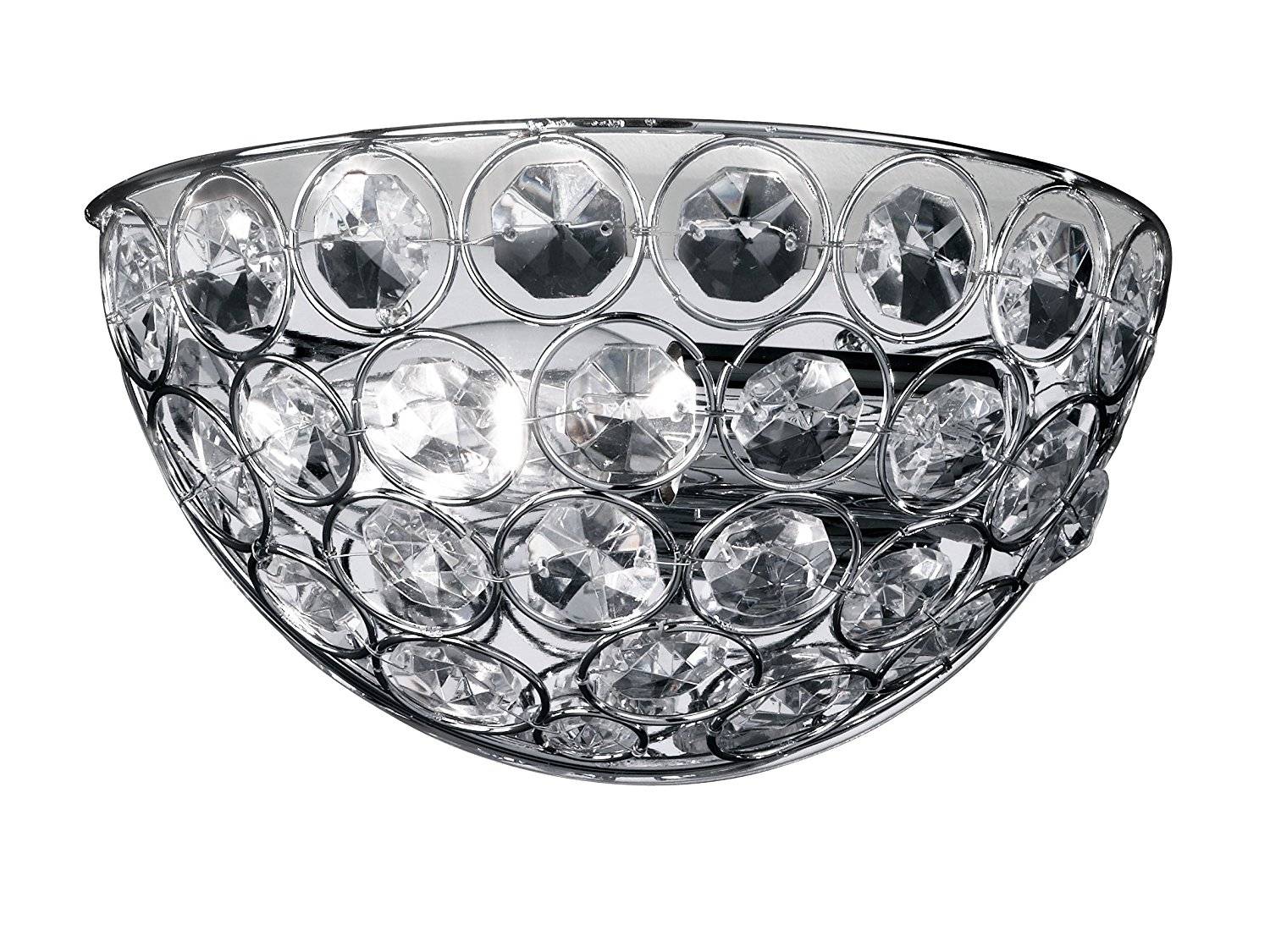 Wandleuchte Glasprismen Klar Chrom Metall 1xE14 max. 40W/230V 11x21x13cm