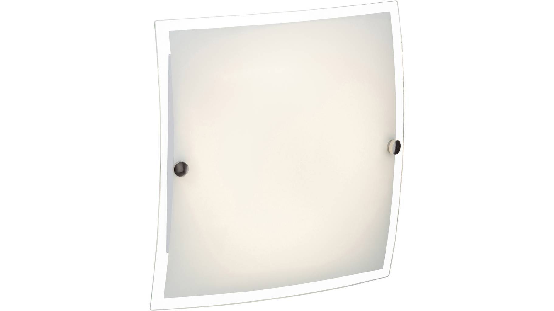 Eckige LED Wandleuchte Silber Weiß 23x23x6cm Glas Metall 750lm 10W/230V 3000K