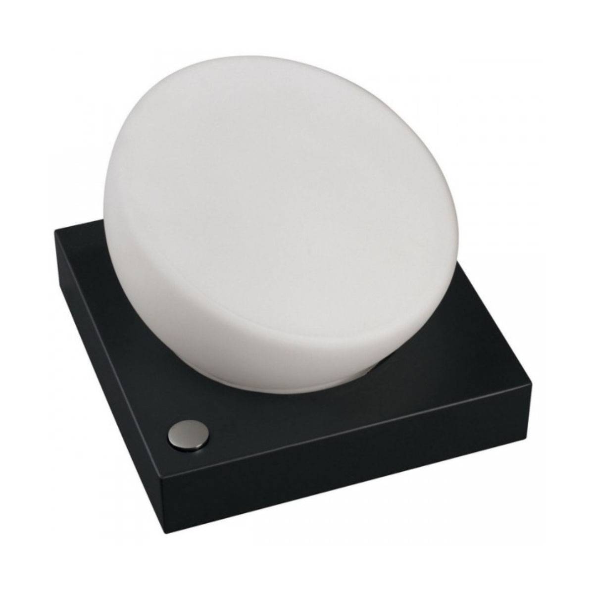 Energiespar Tischleuchte Dunkelgrau inkl. Leuchtmittel Glas 1x E27 12W