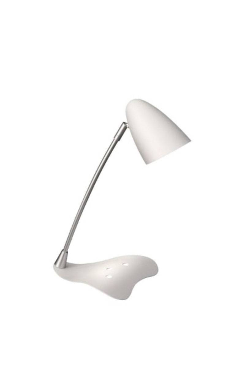 Massive Schreibtischleuchte Axel 1x GU10 Energiespar Weiß Bürolampe mit Schalter