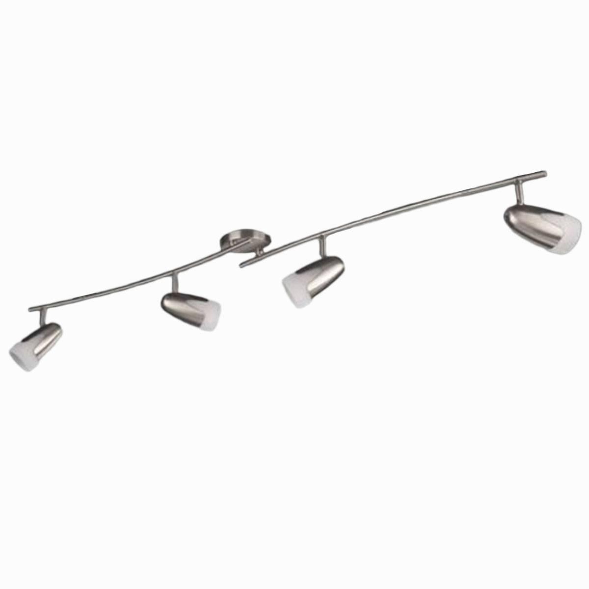 Massive Chrom Deckenstrahler Lakos 4x E14 Spotbalken Energiespar Deckenlampe