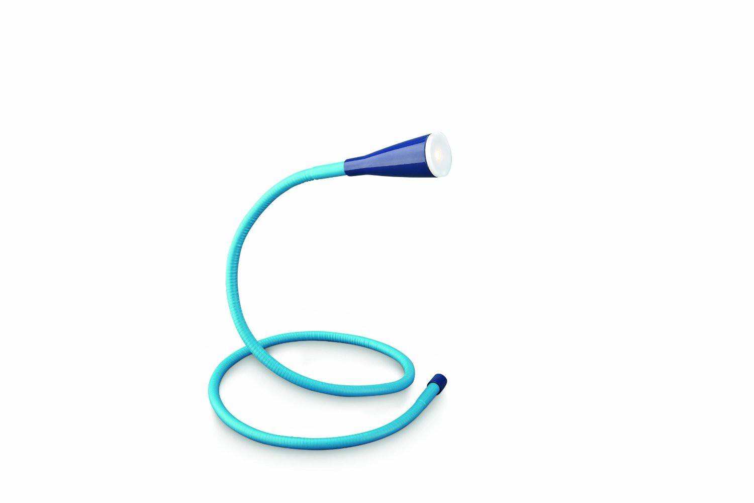 Massive LED Tischleuchte Stan 2700K PowerLED Blau Bürolampe Flexibel Schalter