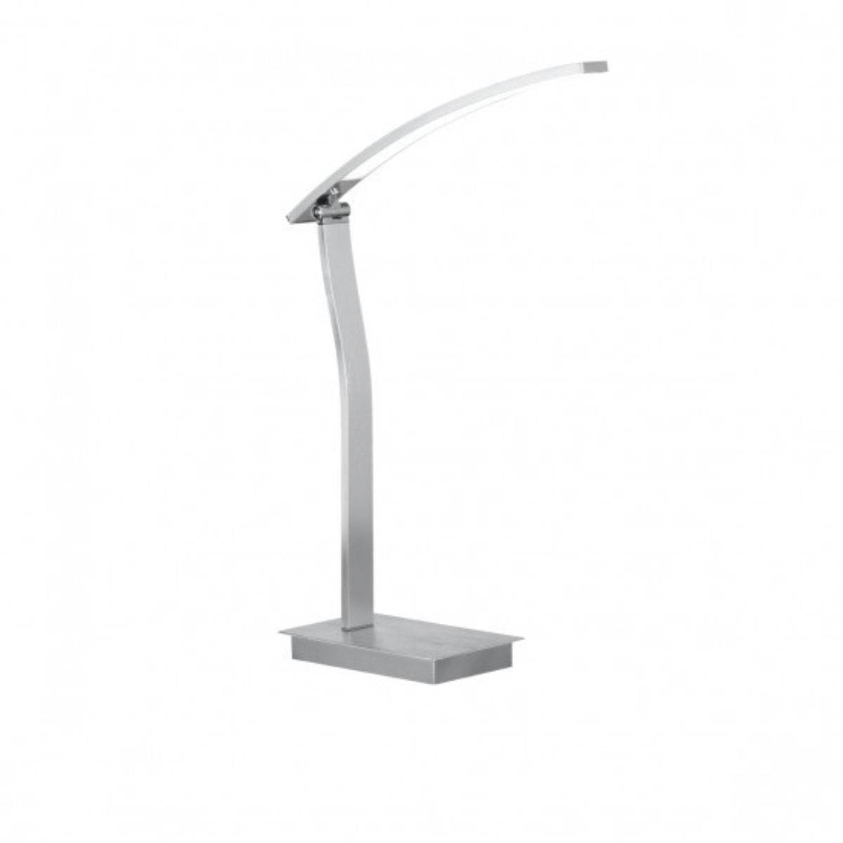 Wofi LED Tischleuchte 8W/230V Schalter Metall Nickel Silber 800lm 46x11x40,5cm
