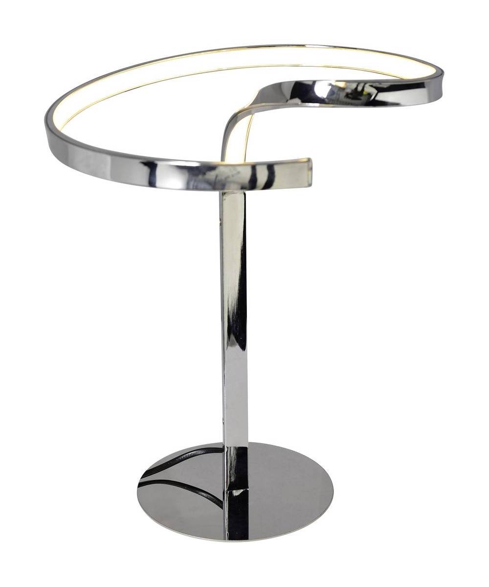 LED Tischleuchte Metall Chrom 12W Höhe 38cm 3000K 672lm Ø27cm